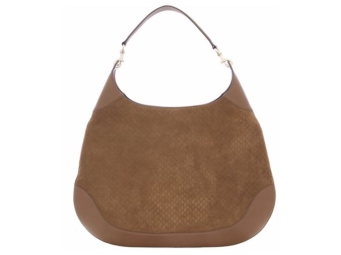Gucci Bolsa monogramada marrom Bege