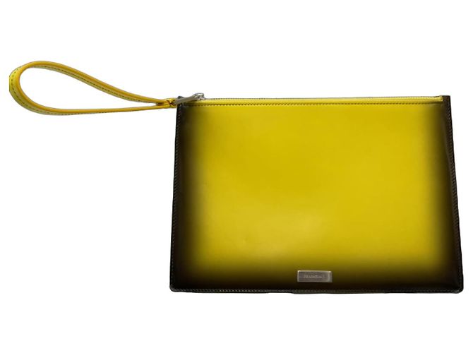 Salvatore Ferragamo Lingotto leather medium Jaune