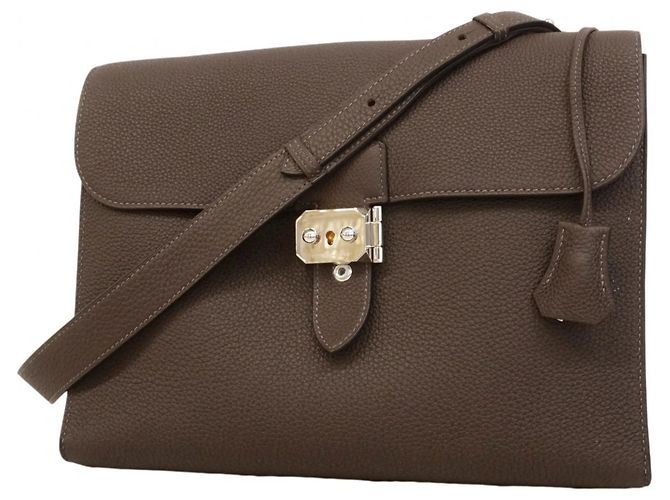 Hermès Hermes Shoulder Bag Sac à Dépêches 29 Chocolate