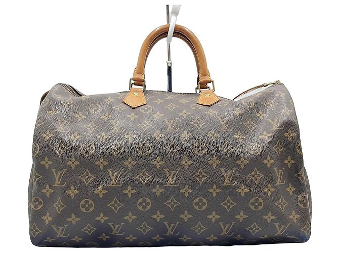 Borsa Louis Vuitton Round Speedy Monogram Denim Marrone