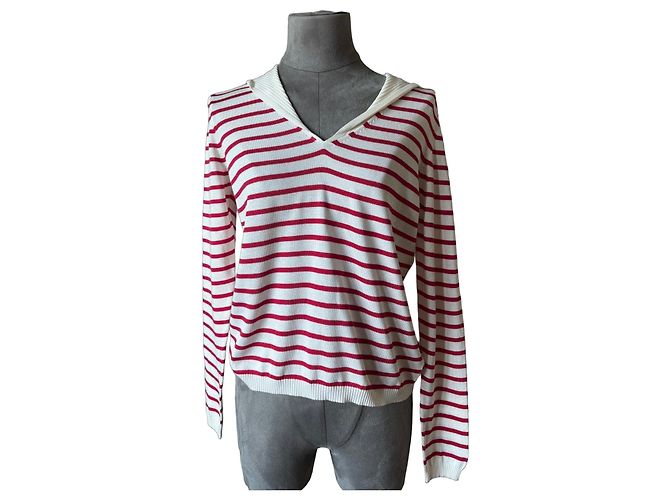 Christian Dior Pullover rot-weiß gestreift 