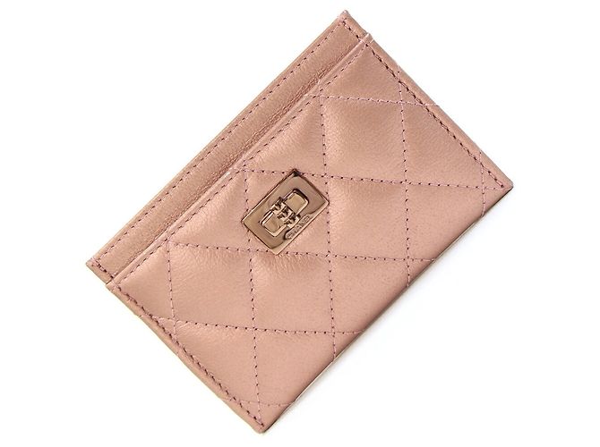 Timeless Chanel Matelassé Kartenetui Pink Golden