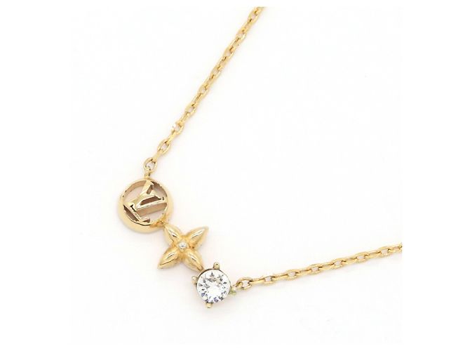 Colar com pingente de metal dourado Louis Vuitton