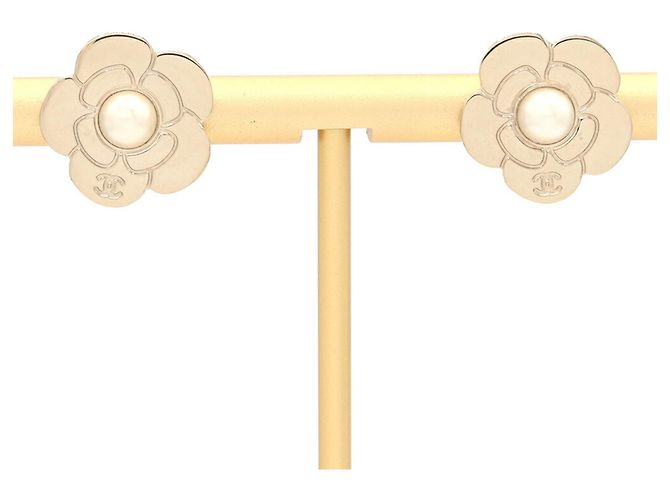 Pendientes Chanel en metal plateado Plata