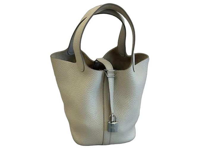 Picotin Hermès Sacs à main Écru