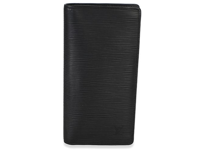 Portafoglio Brazza in pelle Epi nera Louis Vuitton Nero