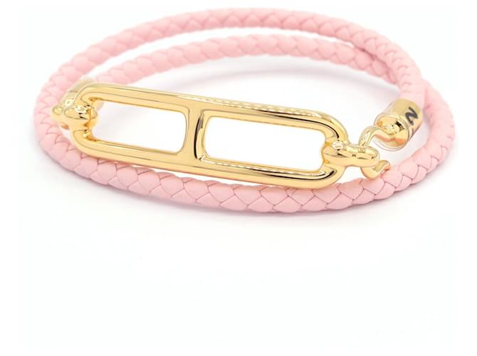 Hermès Hermes Louli Double Tour Charm Bracelet Pink 