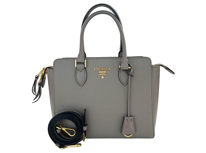 Prada Saffiano Lederhandtasche Braun