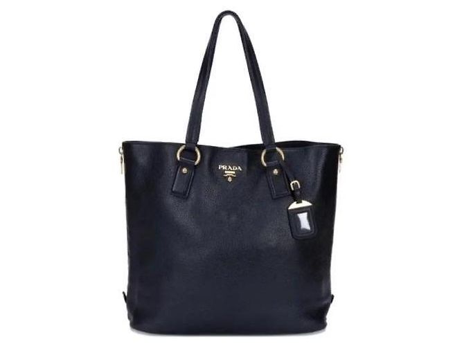Borsa Prada  tote in vitello nero