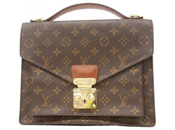 Borsa Louis Vuitton Monogram Monceau 28 Marrone