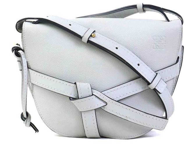 Piccola borsa a tracolla Loewe Gate Blu chiaro