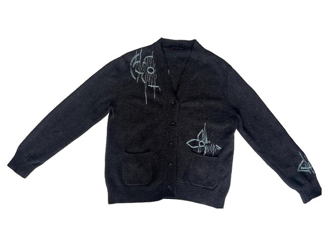 Louis Vuitton Virgil Abloh Wollcardigan Anthrazitgrau