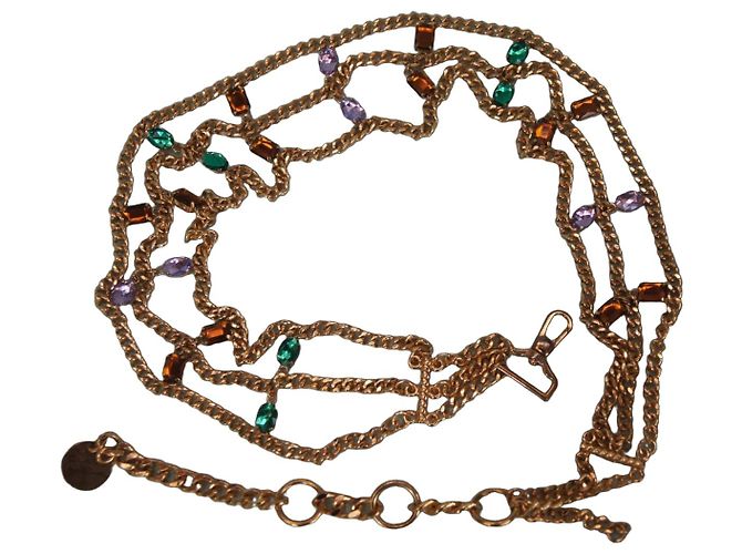 Cinturón de Cadena Roberto Cavalli Class Multicolor Dorado