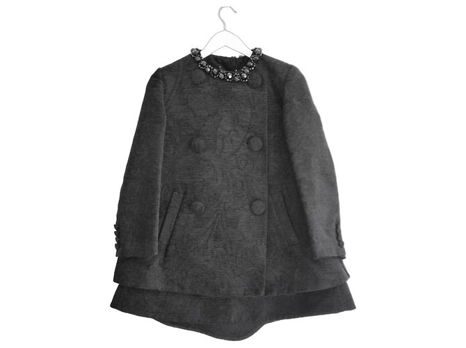 Simone Rocha Cappotto Broccato Perline Fall 2015