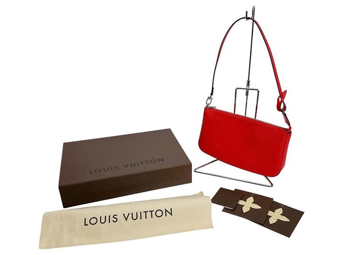 Louis Vuitton Epi Leather Pouch Red