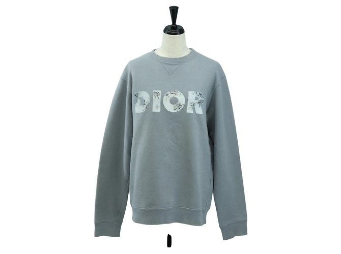 Tênis Christian Dior em algodão cinza Auth 179654M Marrom