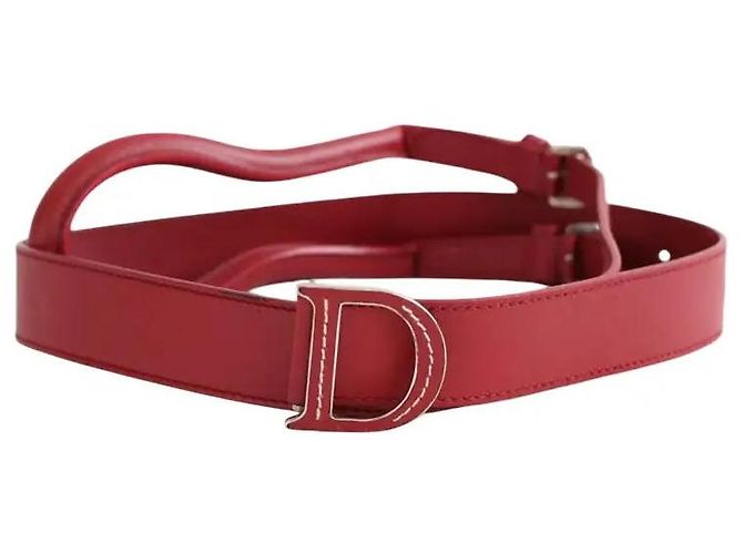 Dior Roter Ledergürtel 