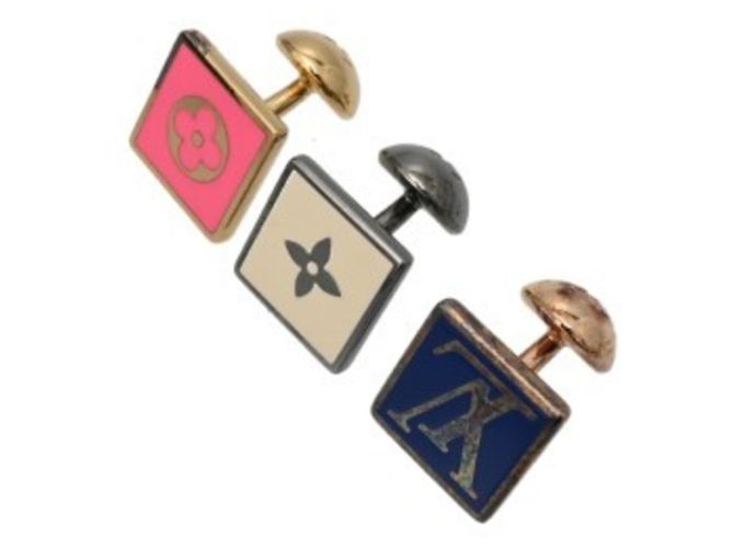 Louis Vuitton Bouton de Manchette Champs-Élysées Conjunto de abotoaduras Prata Multicor