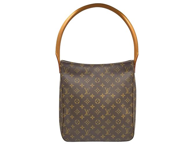 Sac cabas Louis Vuitton Looping GM Marron Monogramme