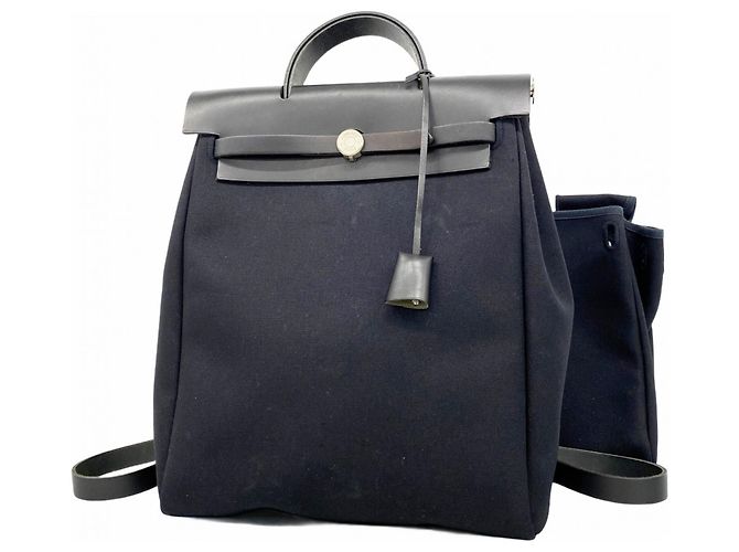 Hermès Hermes Herbag Ad MM Rucksack Schwarz