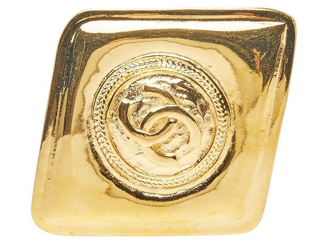 Spilla Chanel Coco Mark placcata in oro e diamanti D'oro 