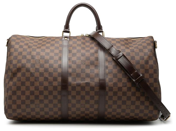 Louis Vuitton Marrom Damier Ebene Keepall Bandouliere 55