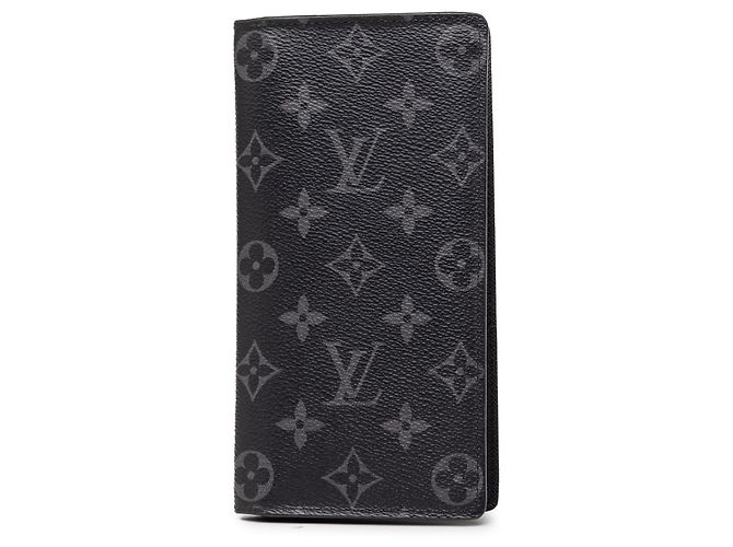 Louis Vuitton Black Monogram Eclipse Brazza Wallet