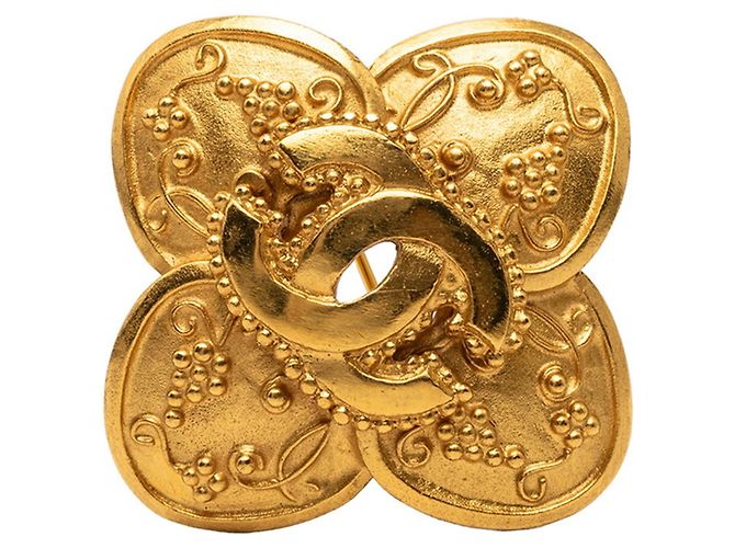 Timeless Spilla Vintage Chanel Coco Mark D'oro