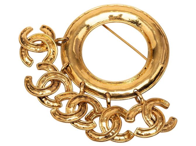 Chanel Coco Mark Vintage Brosche 94P Golden