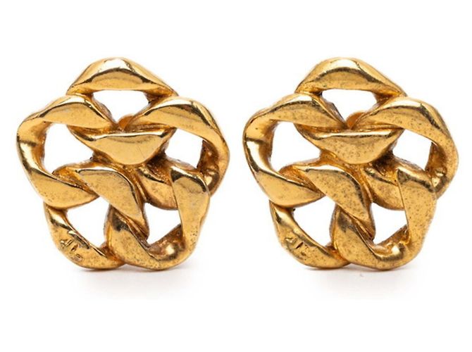 Orecchini Chanel Coco Mark Vintage Flower D'oro