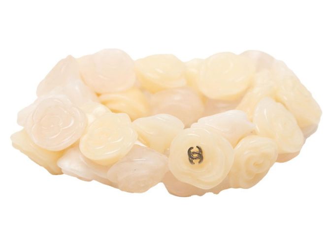 Pulseira Chanel Coco Mark Camellia Rosa Cru