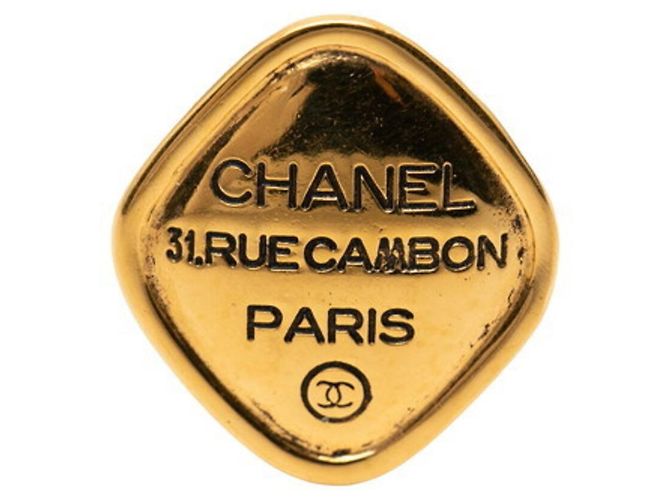 Chanel Coco Mark 31 RUE CAMBON Vergoldete Brosche Golden