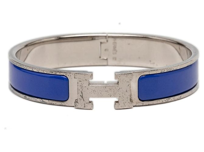 Hermès Hermes Clic Clac H PM Armband Silber Blau