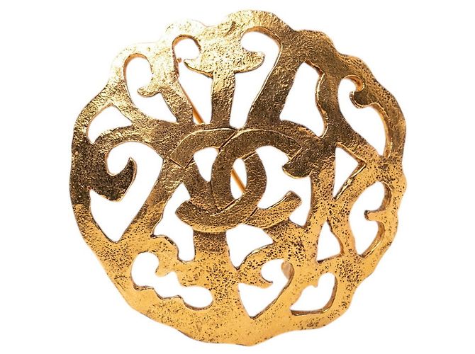 Spilla Chanel Coco Mark con Logo Rotondo D'oro