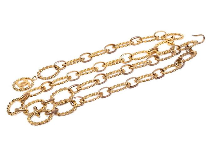 Chanel Vintage Gold Plated Chain Belt Golden