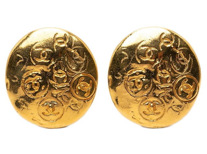 Orecchini tondi Chanel Coco Mark D'oro 