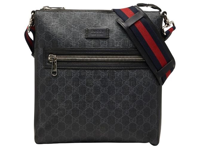 Borsa a tracolla GG Supreme Gucci Nero