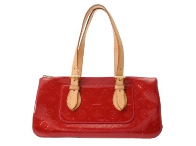 Rosewood Louis Vuitton Monogram Vernis Handtasche Rot