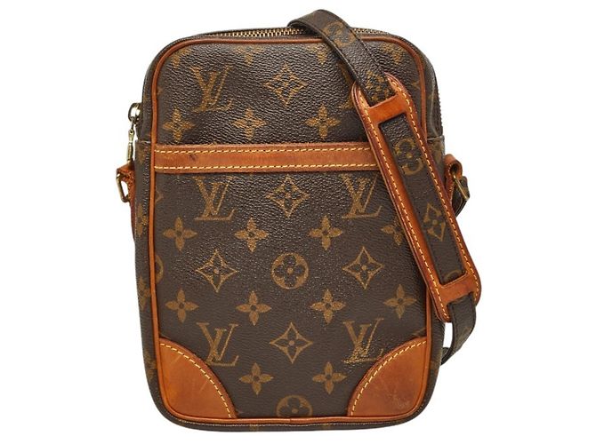 Bolsa de ombro transversal Louis Vuitton Monogram Danube Marrom
