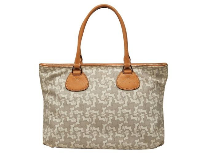16 Céline Bolsa Celine Cinza e Branco Marrom