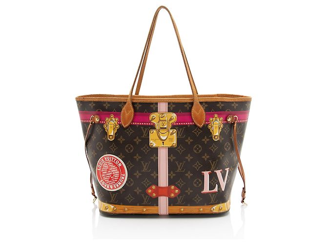 Louis Vuitton Edição Limitada Monogram Canvas Summer Trunk Neverfull MM Tote Marrom