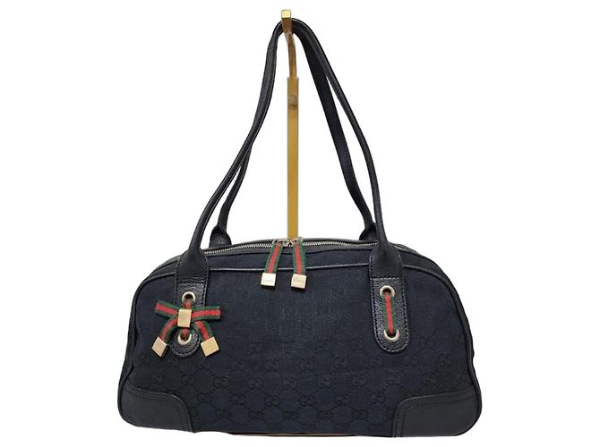 Gucci Monogram Small Princy - Borsa a Spalla Nera Nero