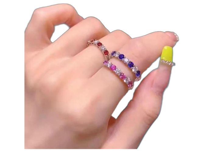 Anello Tiffany & Co. Embrace Zaffiro Rosa e Diamanti Multicolore