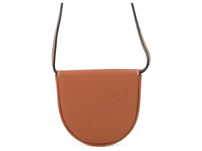 Bolsa de mão/Pouch em couro marrom Loewe