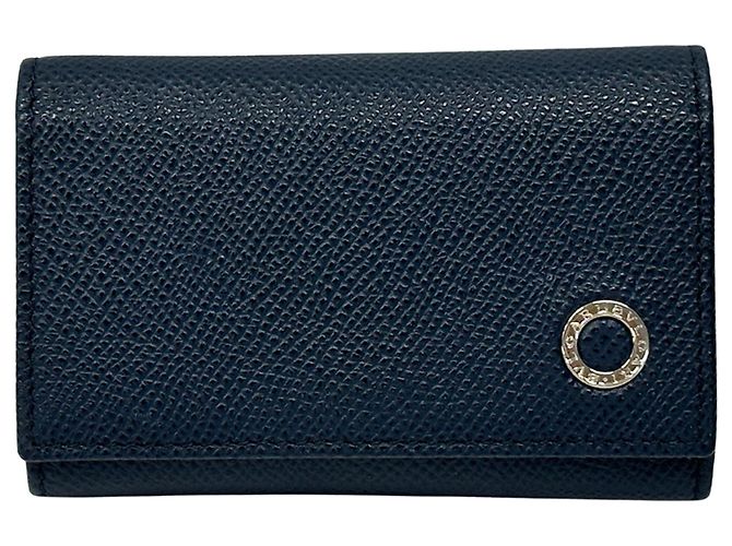 Bulgari Bvlgari Navy Leather Key Case Navy blue