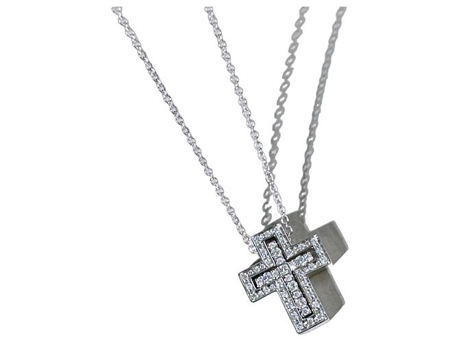 Colar Damiani Belle Époque em ouro branco 18K e diamantes Prata