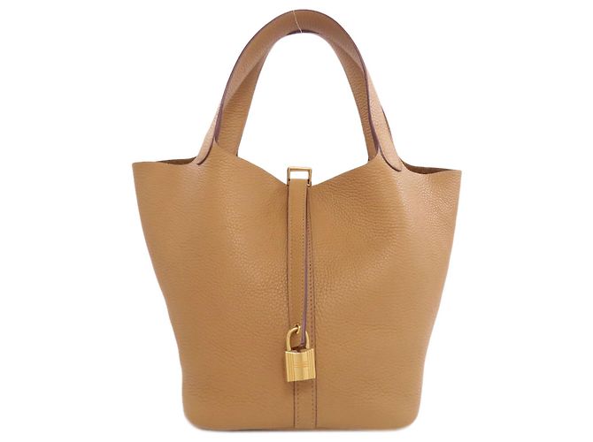 Bolsa Hermès Picotin Lock MM Camelo
