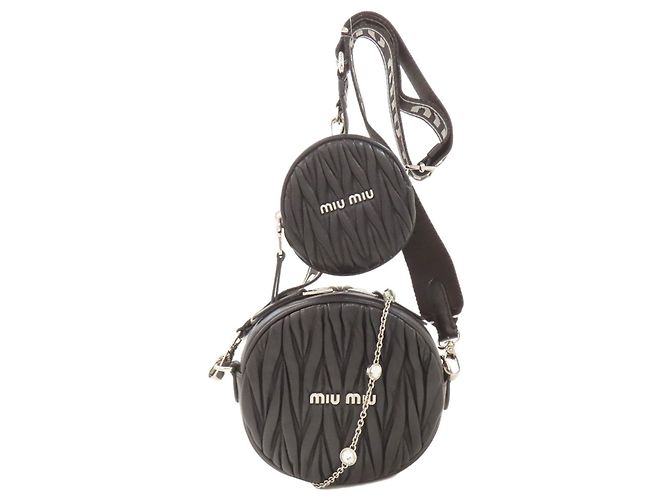 Borsa a tracolla 2-Way Matelassé Miu Miu Nero