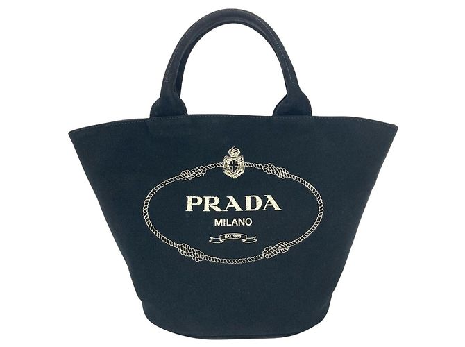 Borsa Tote Prada Canapa Nero