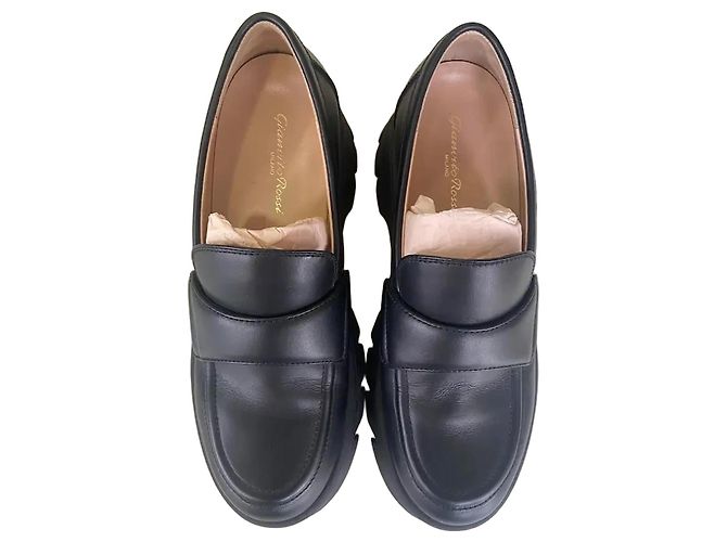 Mocassini platform Gianvito Rossi in pelle nera Nero